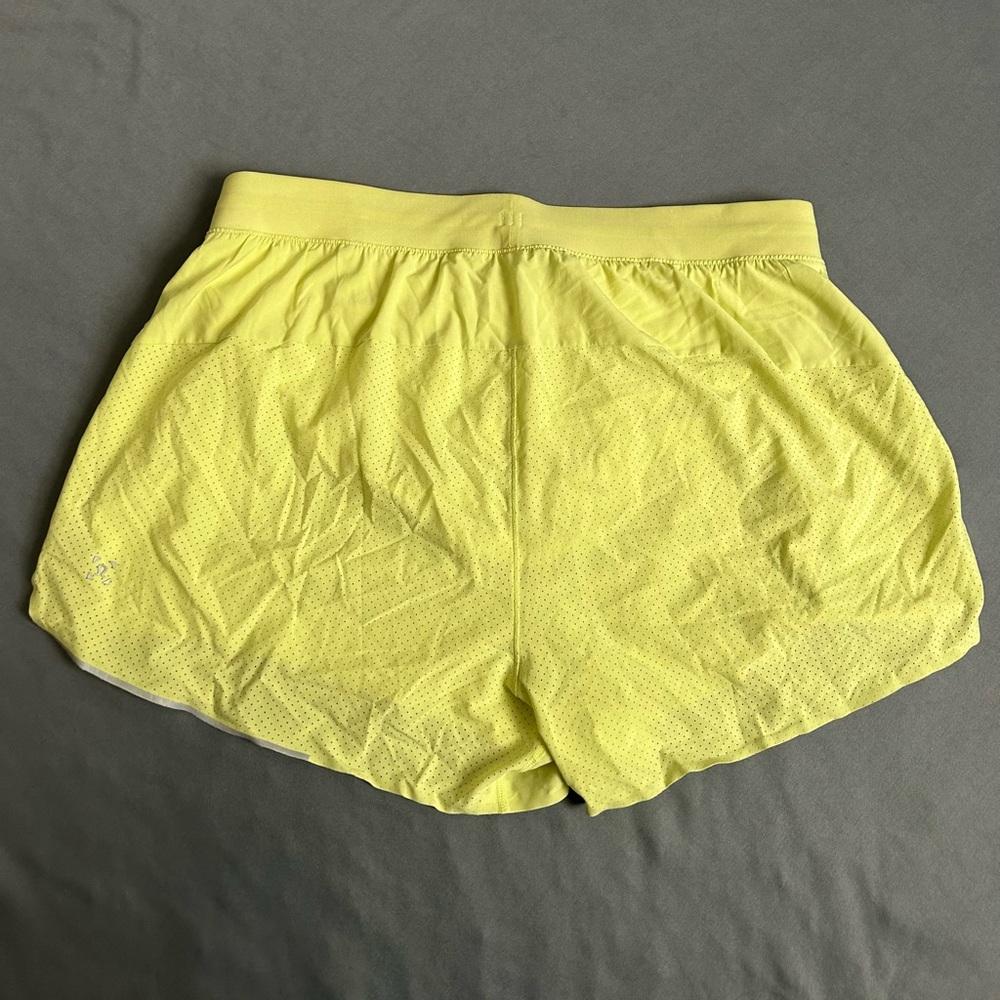 Lululemon Fast & Free Yellow Running Shorts 3" w/ Liner - Men's Large EUC